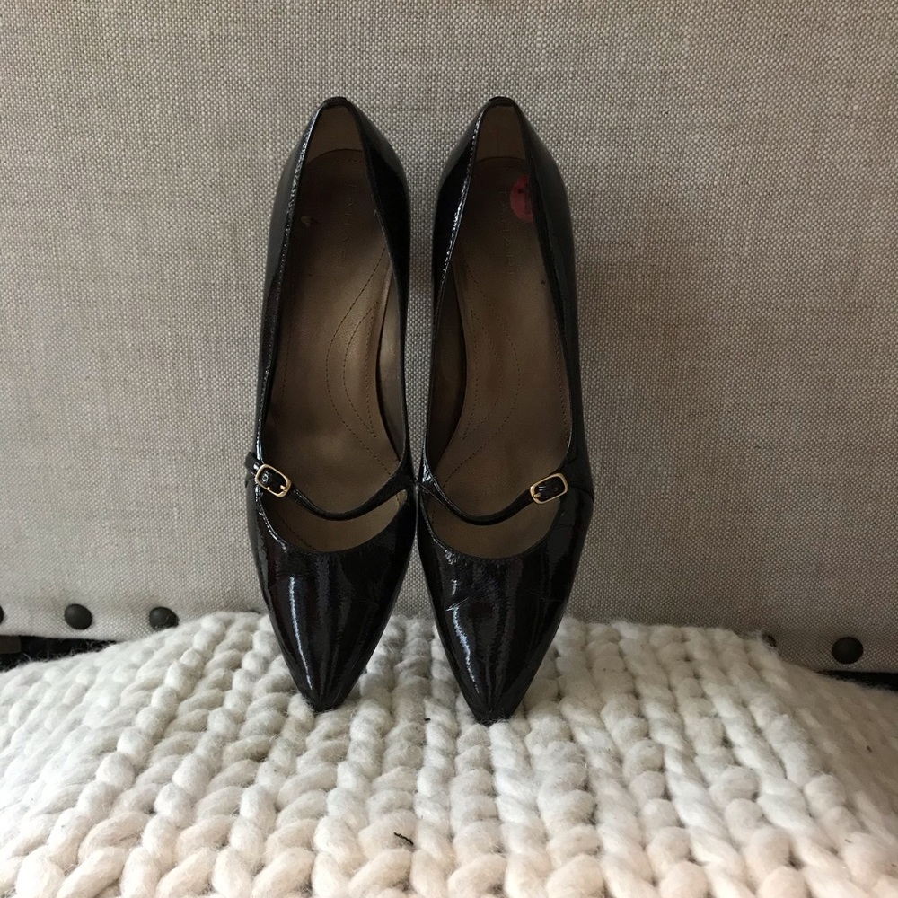 Tahari Brown Patent Leather Maryjanes